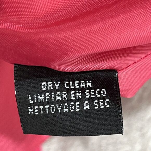 New Jones New York Sleeveless Sheath Linen Fuchsia Pink Dress Womens 8 Floral - Picture 8 of 16